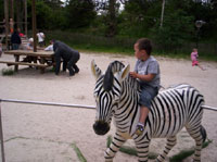 Gelukkig kon ik snel op mijn zebra springen